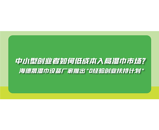 中小型創(chuàng)業(yè)者如何低成本入局濕巾市場？海德晟濕巾設備廠家推出