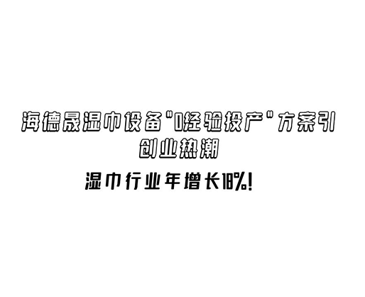 濕巾行業(yè)年增長(zhǎng)18%！海德晟濕巾設(shè)備